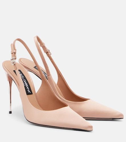 DG satin slingback pumps - Dolce&Gabbana - Modalova