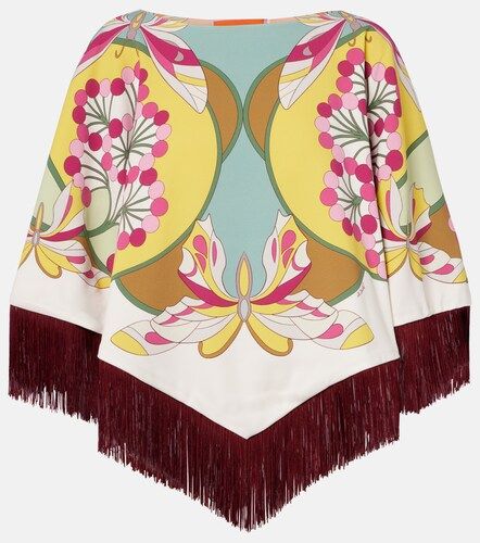 Poncho Florette Placée reversible con flecos - La DoubleJ - Modalova