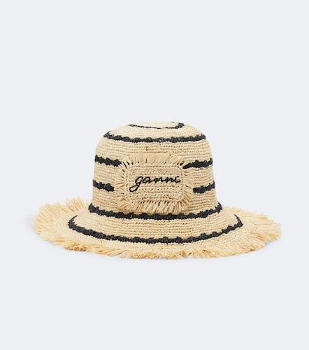 Ganni Bucket Hat aus Bast - Ganni - Modalova