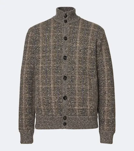 Checked wool and cashmere cardigan - Agnona - Modalova