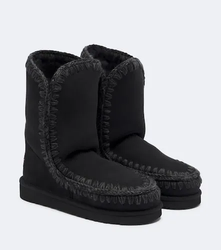 Shearling-lined suede mid-calf boots - Mou - Modalova