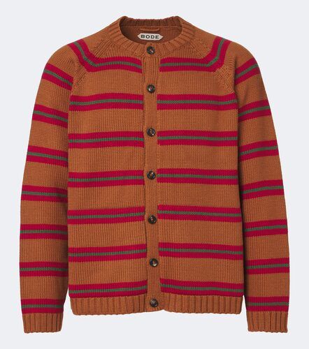 Cardigan Holly in cotone e lana a righe - Bode - Modalova