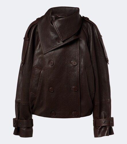 Giacca cropped in pelle - Acne Studios - Modalova