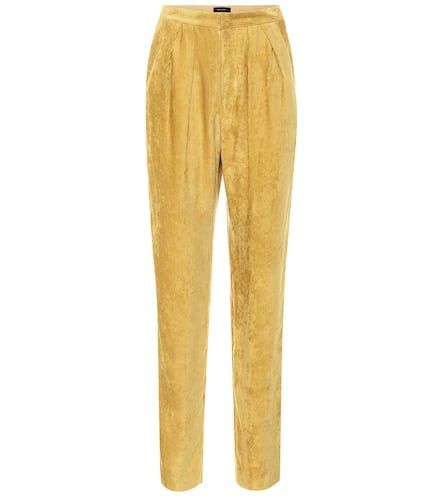 Fany high-rise straight velvet pants - Isabel Marant - Modalova