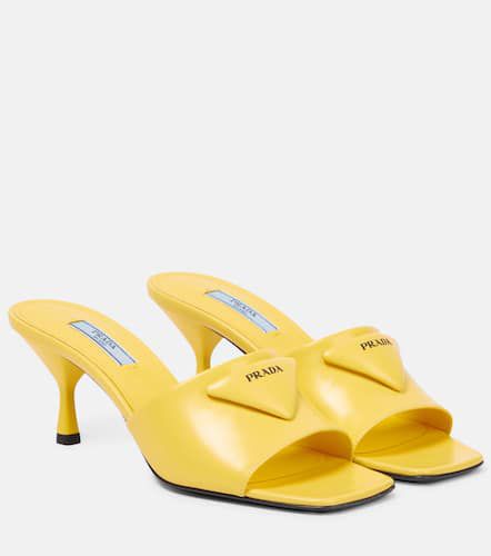 Prada Logo leather sandals - Prada - Modalova