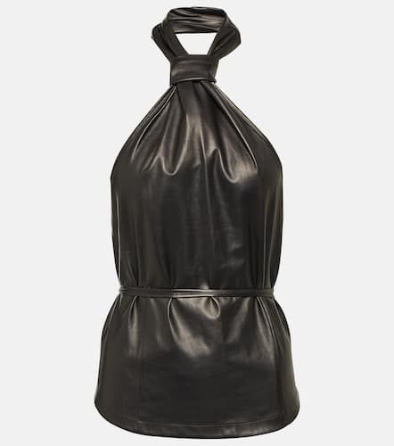 Halterneck leather top - Ann Demeulemeester - Modalova