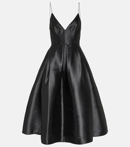 Pleated silk faille midi dress - Alex Perry - Modalova