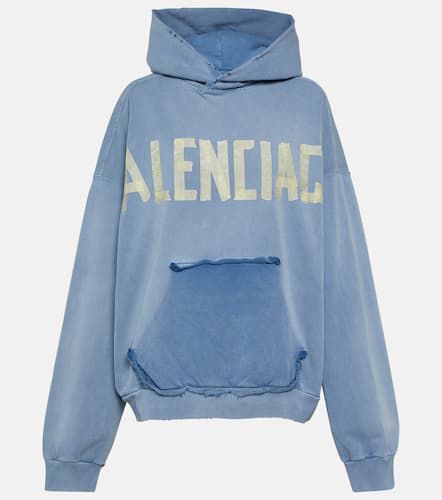 Tape Type cotton fleece hoodie - Balenciaga - Modalova