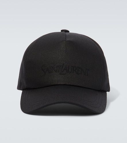 Logo gabardine baseball cap - Saint Laurent - Modalova