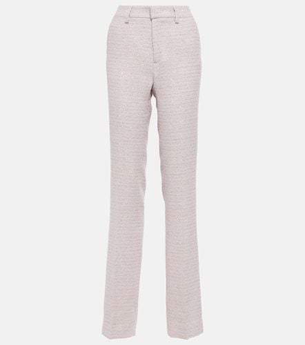 Sequined mid-rise straight pants - Alessandra Rich - Modalova