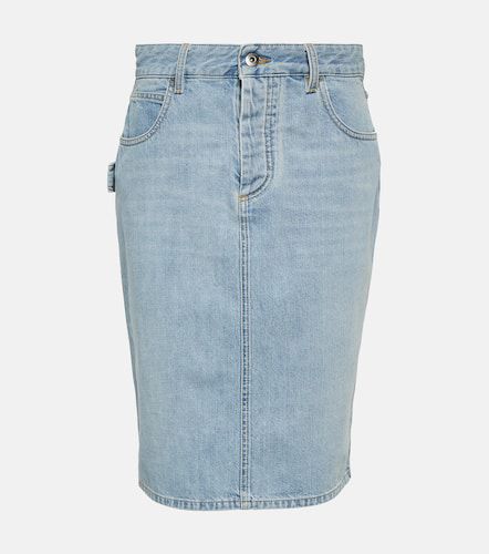 High-rise denim pencil skirt - Bottega Veneta - Modalova