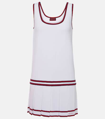 Vestido corto plisado con logo - Gucci - Modalova
