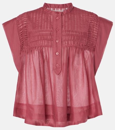 Leaza pleated cotton voile top - Marant Etoile - Modalova