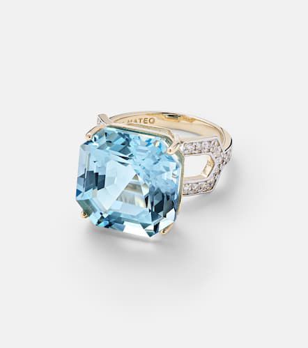 Kt ring with topaz and diamonds - Mateo - Modalova