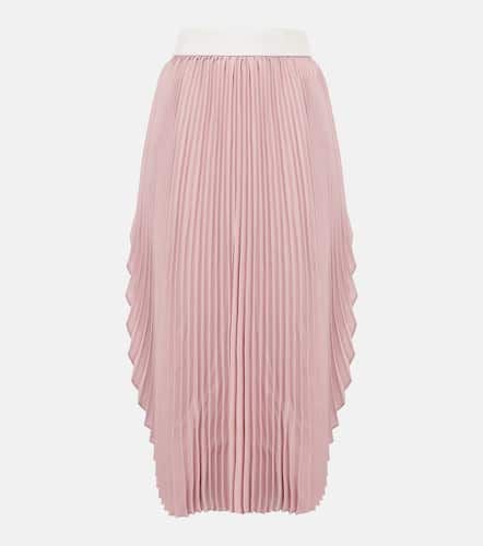 Leather-trimmed plissÃ© maxi skirt - Stella McCartney - Modalova