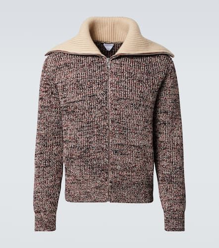 Ribbed-knit cotton and wool zip-up sweater - Bottega Veneta - Modalova