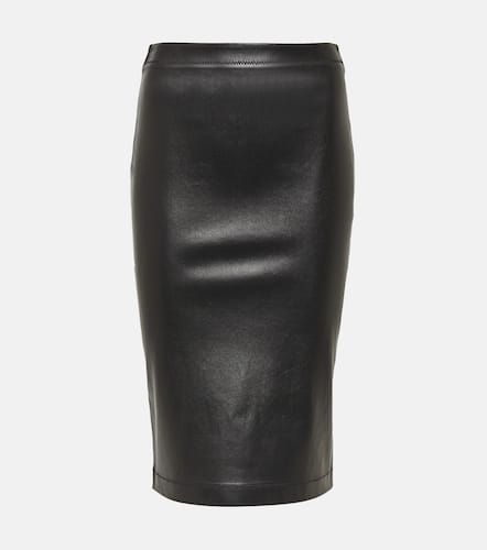 Versace Leather midi skirt - Versace - Modalova