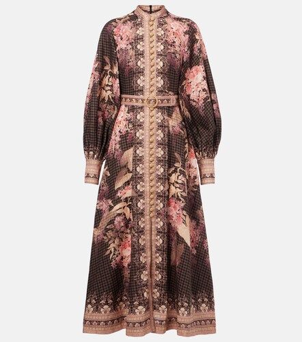 Illuminate floral linen midi dress - Zimmermann - Modalova