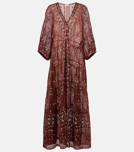 Vestido largo de algodón estampado - Juliet Dunn - Modalova