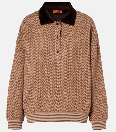 Polo in lana e cotone a zig-zag - Missoni - Modalova