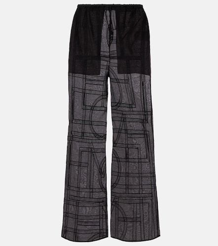Pantaloni a gamba larga in voile di cotone e seta - Toteme - Modalova
