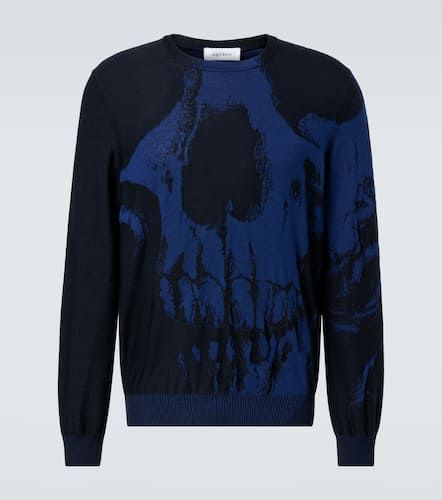 Pullover Skull aus Woll-Jacquard - McQueen - Modalova