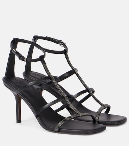 Monili leather sandals - Brunello Cucinelli - Modalova