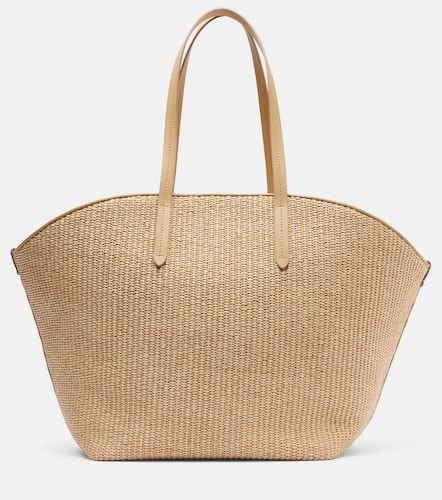 Bolso cesta Large de rafia con piel - Brunello Cucinelli - Modalova