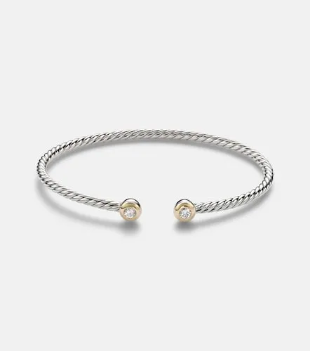 Micro Cable FlexÂ® 925 sterling and 14kt gold bangle - David Yurman - Modalova