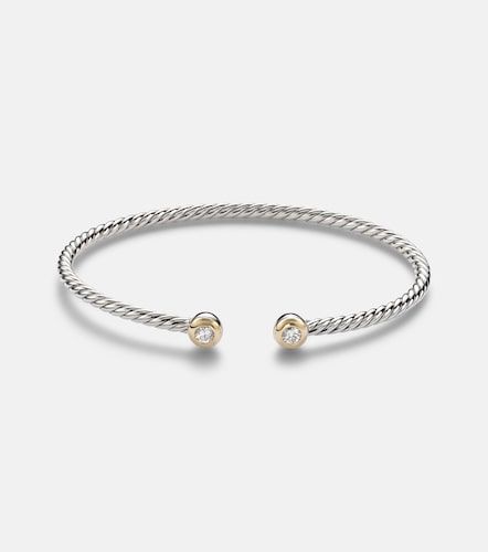 Pulsera Micro Cable Flex® de plata de ley y oro de 14 ct con diamantes - David Yurman - Modalova