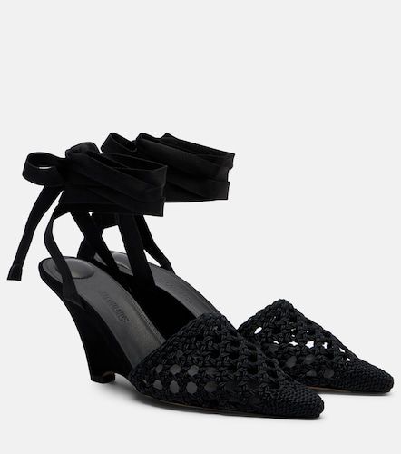 Woven raffia-effect wedges - Jacquemus - Modalova