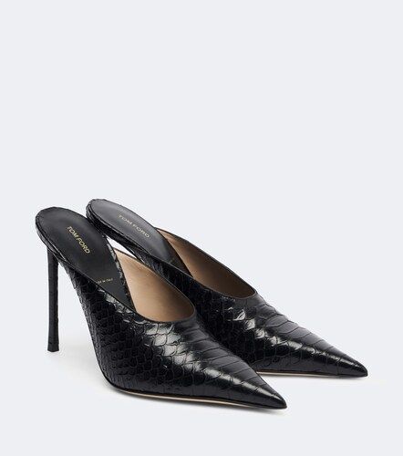 Tom Ford Snake-effect leather mules - Tom Ford - Modalova