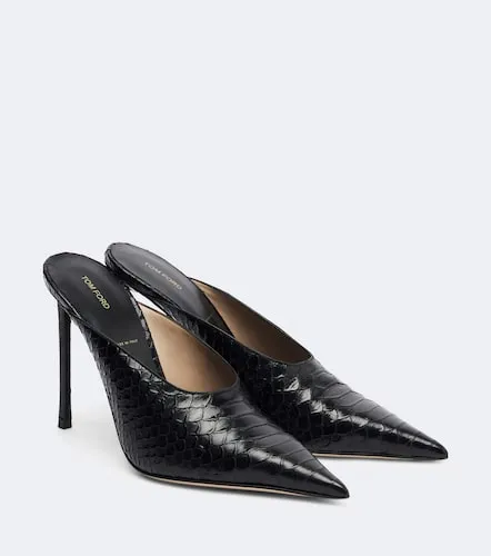 Tom Ford Snake-effect leather mules - Tom Ford - Modalova