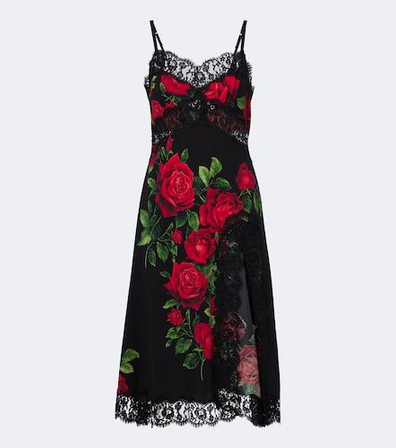 Abito sottoveste in misto seta e cotone - Dolce&Gabbana - Modalova