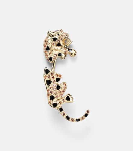Puce & Dessous Leopard 9kt single earring with gemstones - Yvonne Leon - Modalova