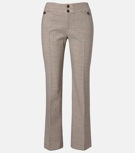 Checked wool-blend cropped flared pants - Etro - Modalova