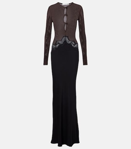 Cutout lace-trimmed jersey gown - Christopher Esber - Modalova