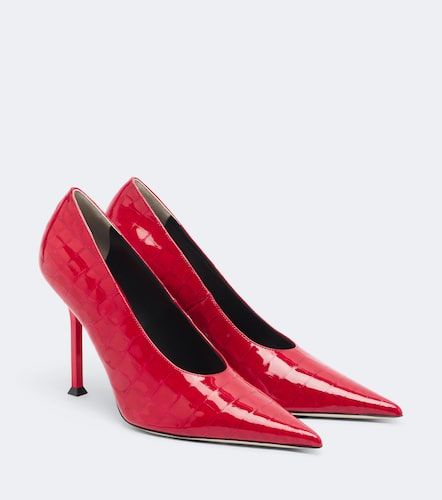 Helix croc-effect patent leather pumps - Christen - Modalova