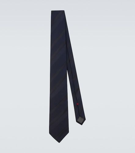 Cravatta in seta jacquard a righe - Brunello Cucinelli - Modalova