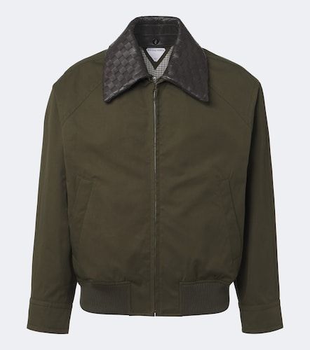 Chaqueta de sarga de algodón con piel Intrecciato - Bottega Veneta - Modalova