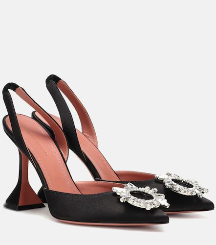 Begum satin slingback pumps - Amina Muaddi - Modalova