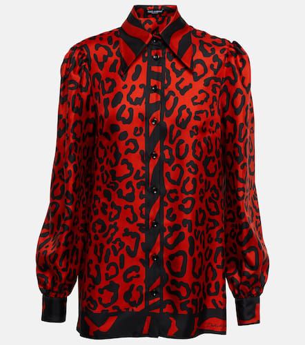 Leopard-print silk shirt - Dolce&Gabbana - Modalova