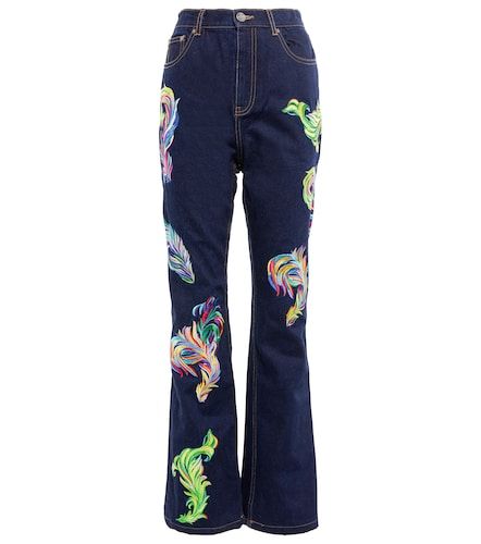 Jeans regular a vita alta con ricamo - Area - Modalova