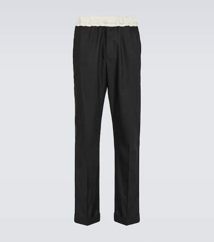 Silk-trimmed wool pants - Wales Bonner - Modalova