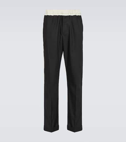 Silk-trimmed wool pants - Wales Bonner - Modalova