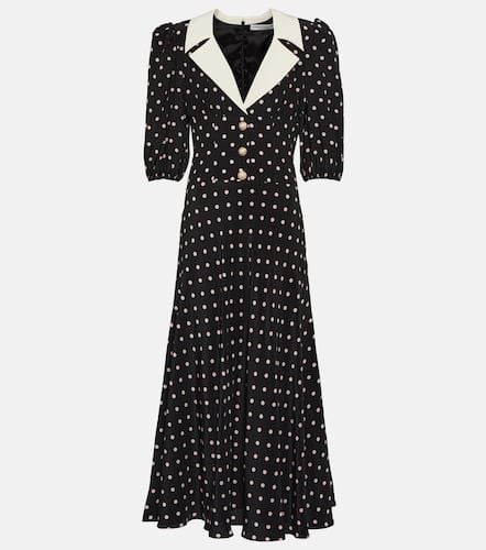 Polka-dot silk midi dress - Alessandra Rich - Modalova