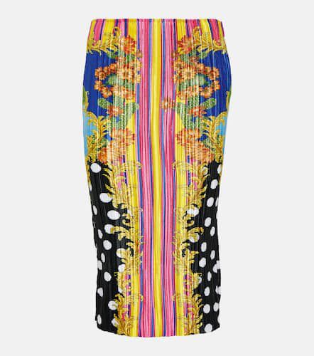 Medusa Palm Springs plissé midi skirt - Versace - Modalova