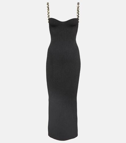 Globe Chain Wave ribbed-knit midi dress - Galvan - Modalova