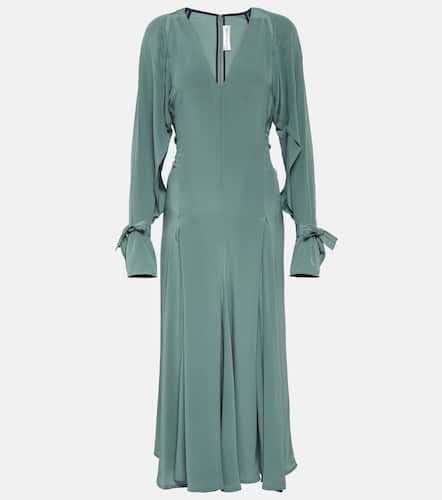 Trench cutout silk midi dress - Victoria Beckham - Modalova