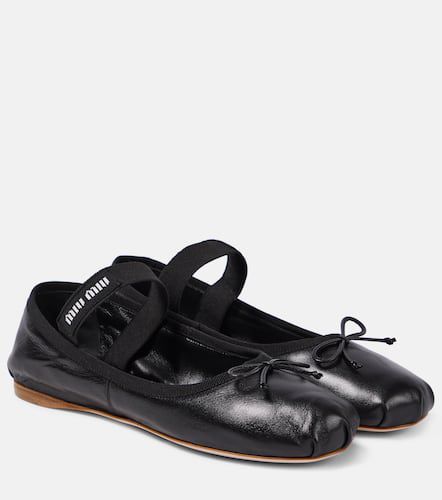 Miu Miu Ballerinas aus Leder - Miu Miu - Modalova